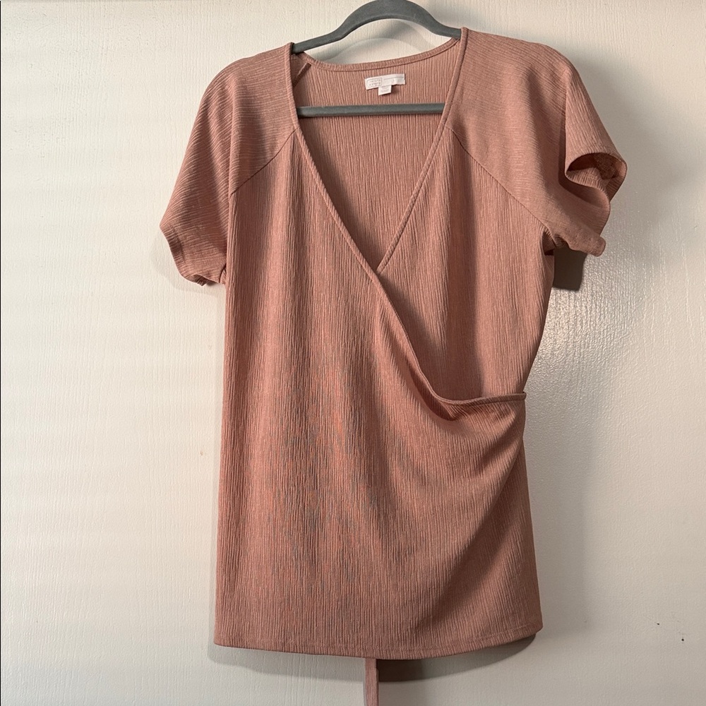 14th & Union Blush Wrap Blouse